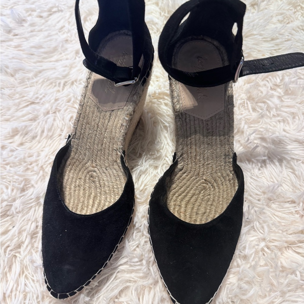 Loeffler Randall Black Suede Espadrilles